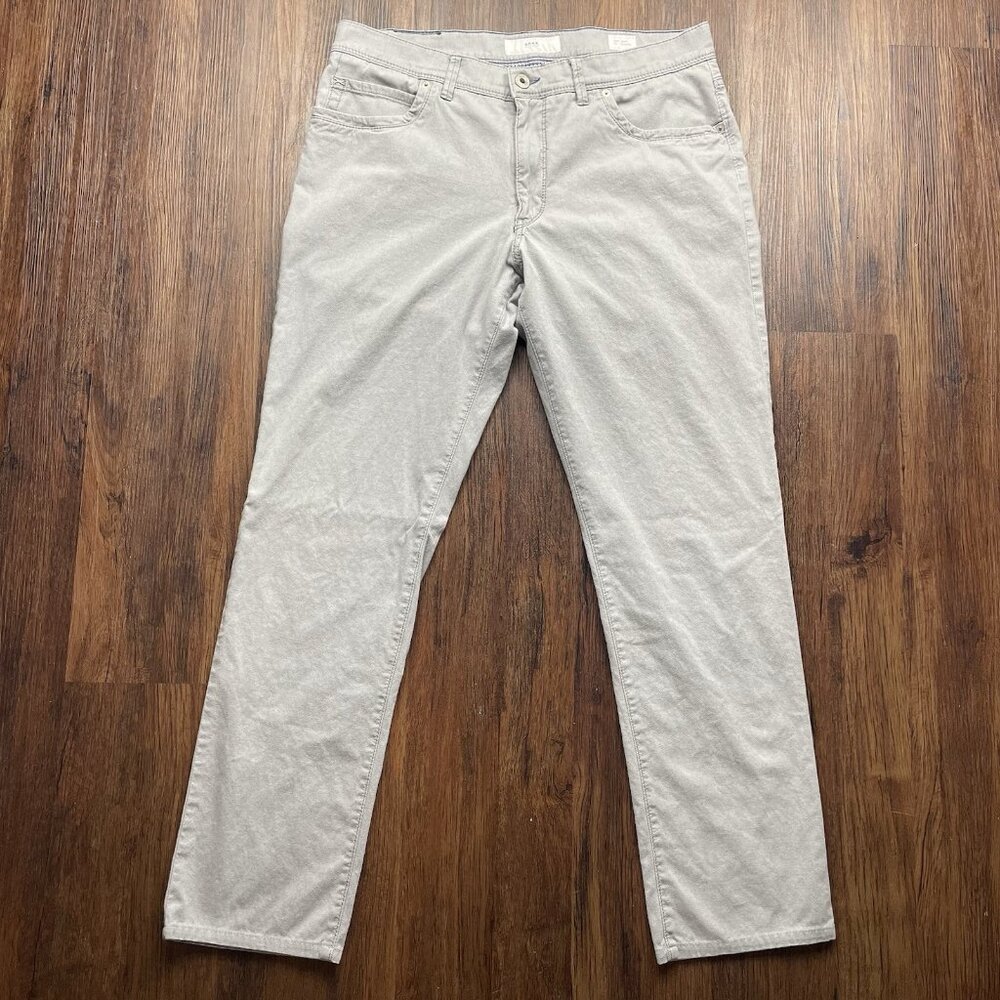 Brax Men’s Pants Size 36 Cadiz Straight Leg Gray (34x30 Actual Size)
